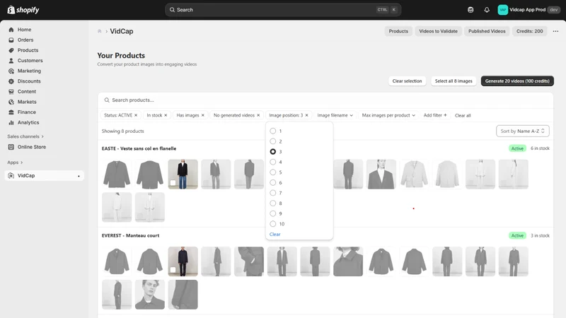Vidcap ‑ Videos from Images
