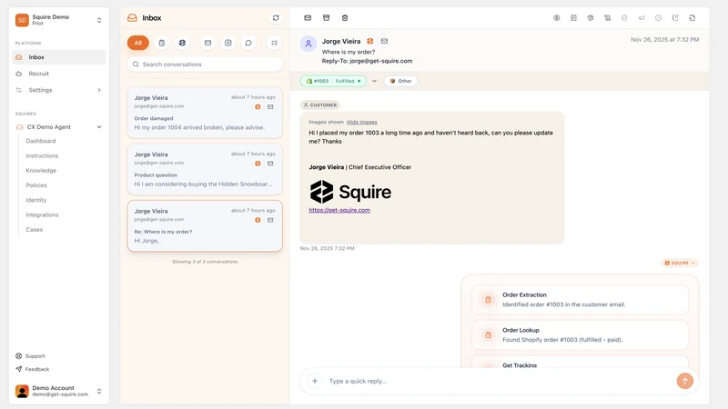 Squire: AI Helpdesk & Chat