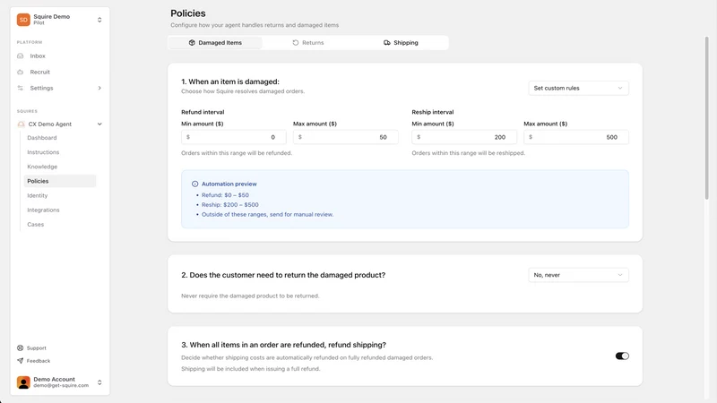 Squire: AI Helpdesk & Chat