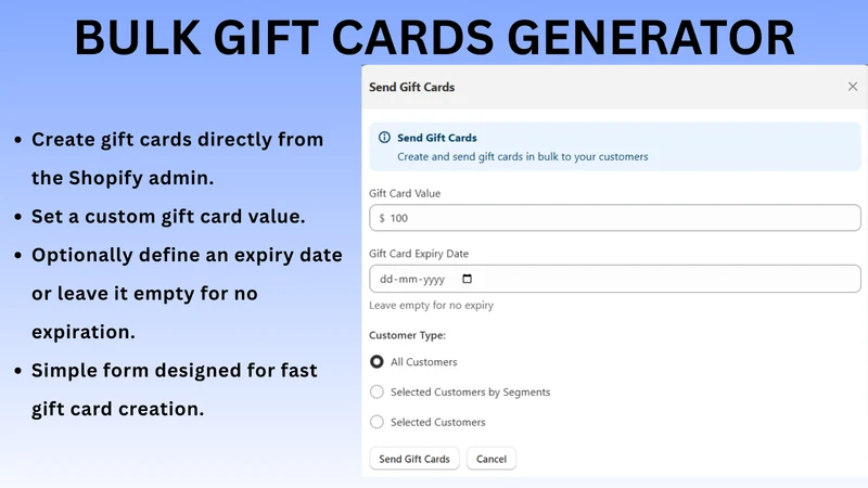 GM Bulk Gift Card Generate