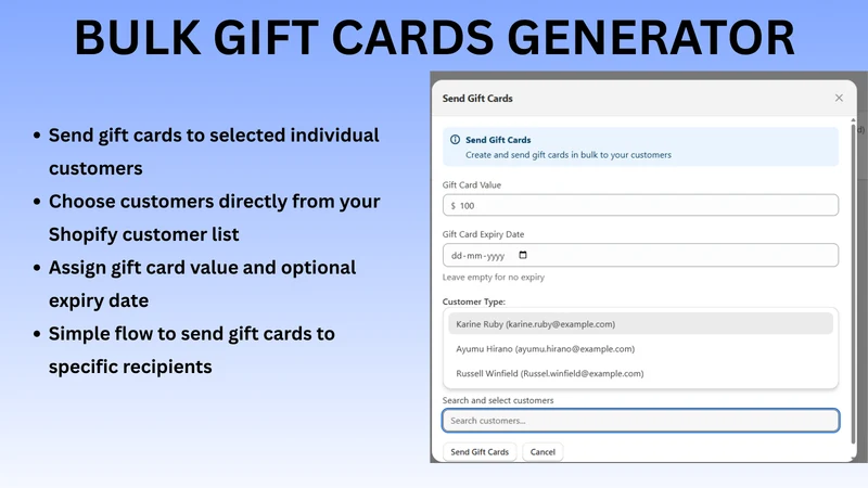GM Bulk Gift Card Generate
