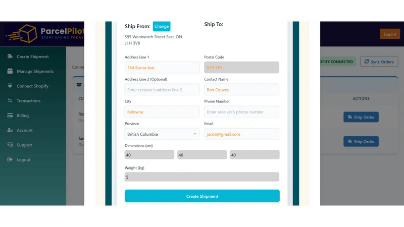 Parcel Pilot