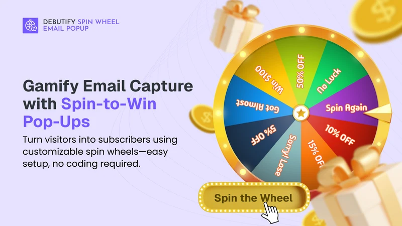DB Spin Wheel Email Pop Up