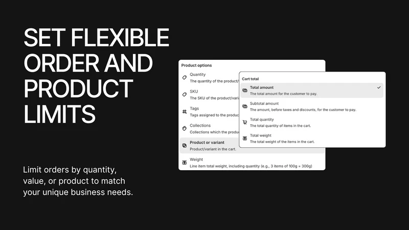 PW ‑ Order Limits Quantity
