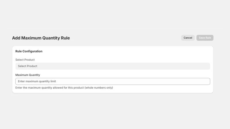 OrderRules – Checkout Limits
