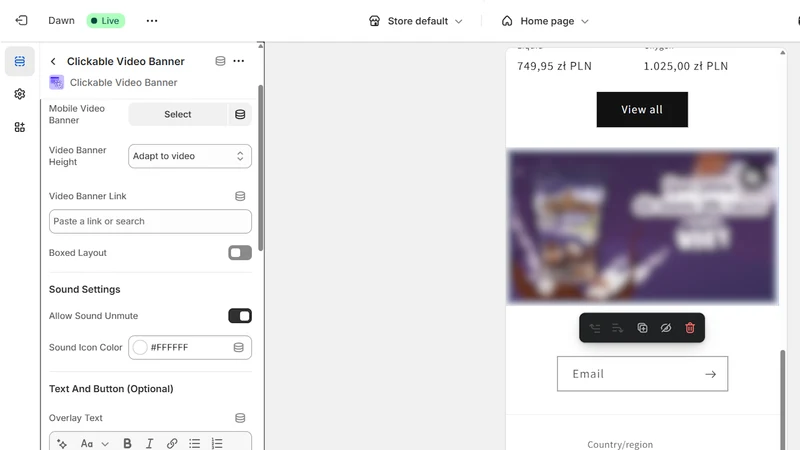 Video Banner Video Section CB
