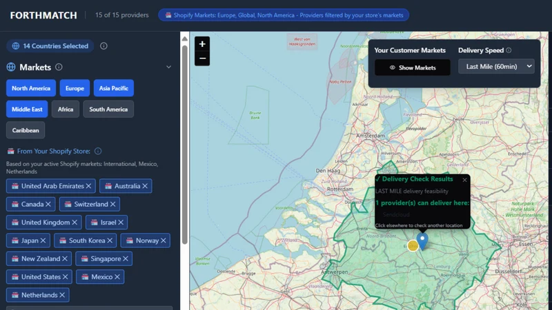 Forthmatch 3PL dashboard