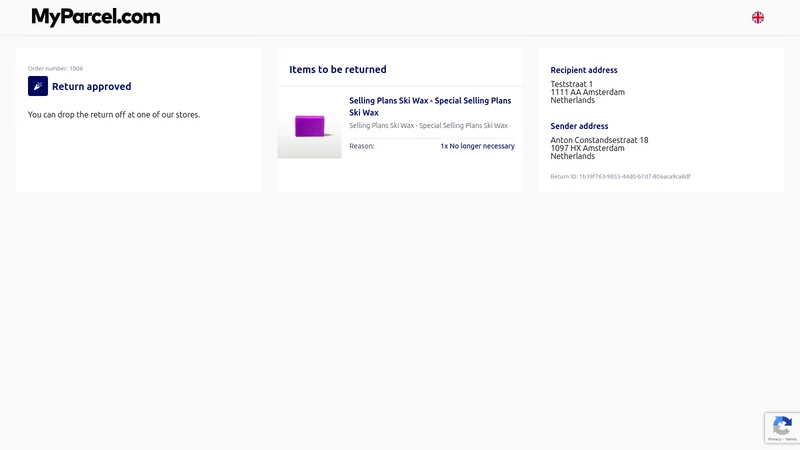 MyParcel.com Returns