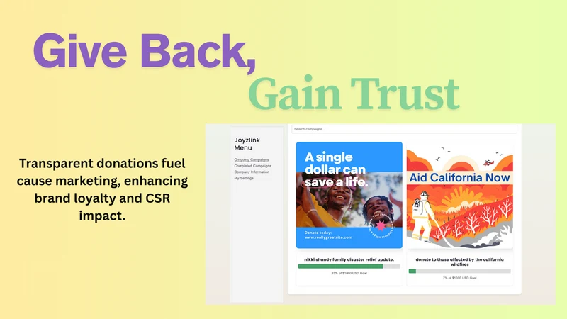 JOYzlink: Donate & Collaborate