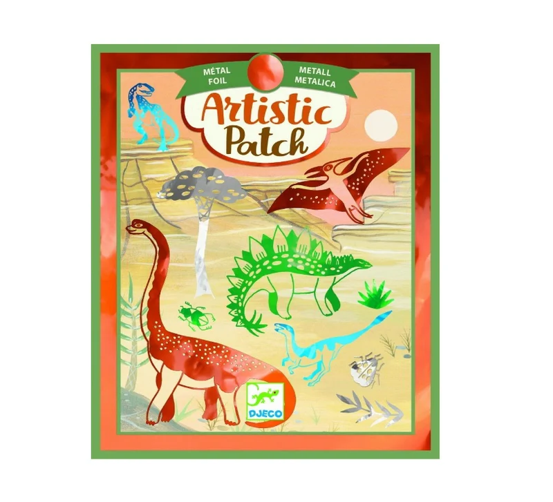 Lámina Artistic patch dinosaurios - Djeco