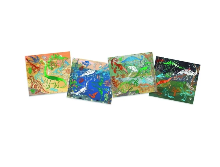 Lámina Artistic patch dinosaurios - Djeco