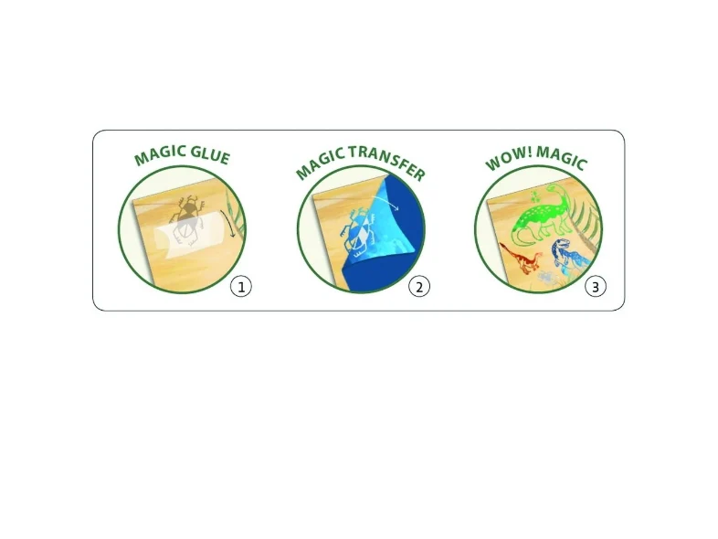 Lámina Artistic patch dinosaurios - Djeco