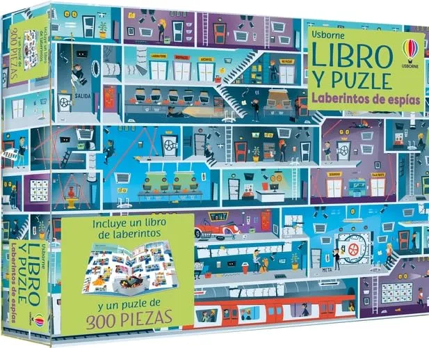 Libro y Puzzle: Laberintos de espías