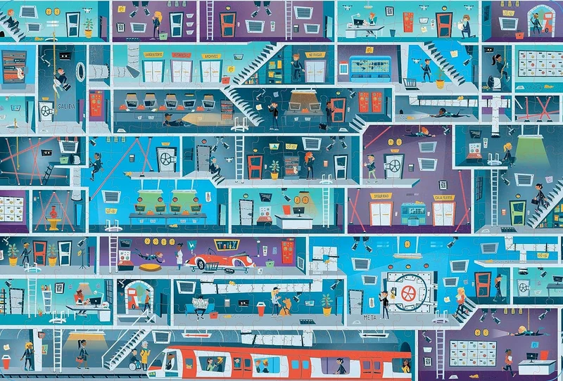 Libro y Puzzle: Laberintos de espías