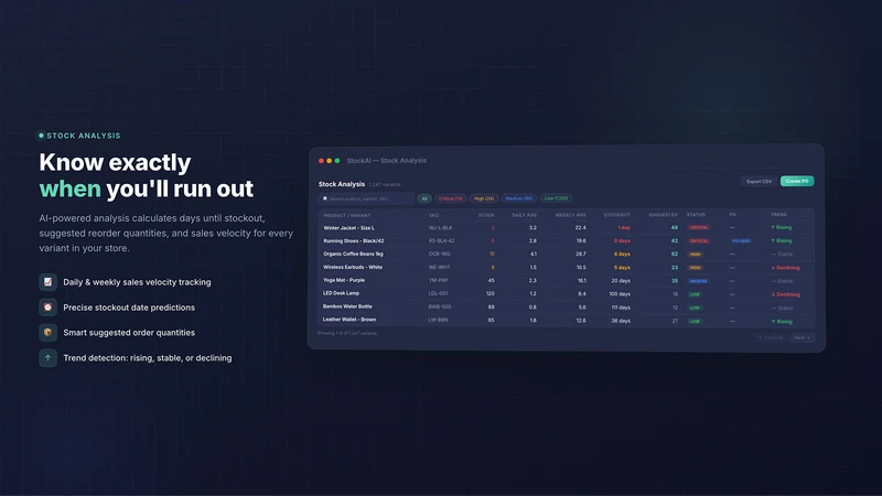 StockAI: Inventory Planner