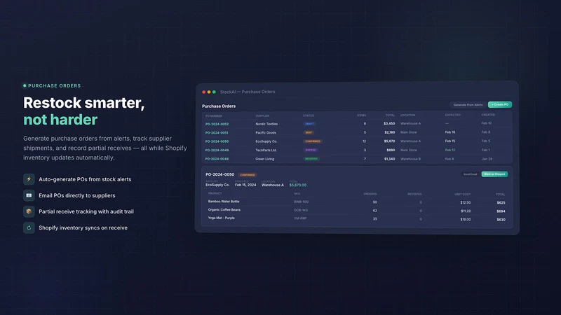 StockAI: Inventory Planner