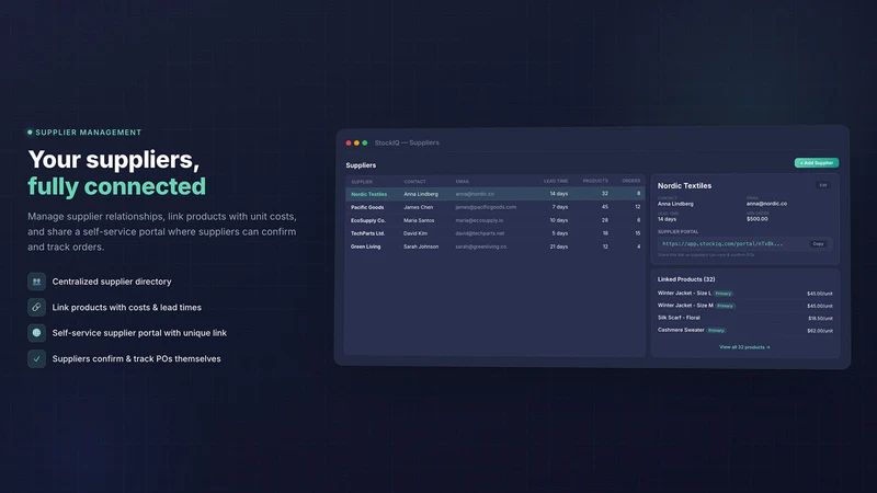StockAI: Inventory Planner