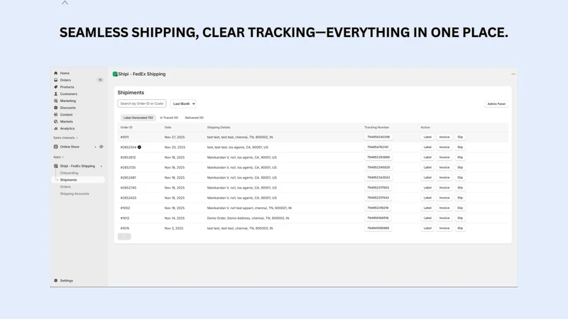 Shipi ‑ Fedex Shipping
