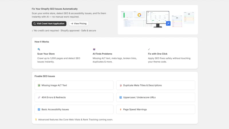 CrawlHunt ‑ Fix SEO With AI