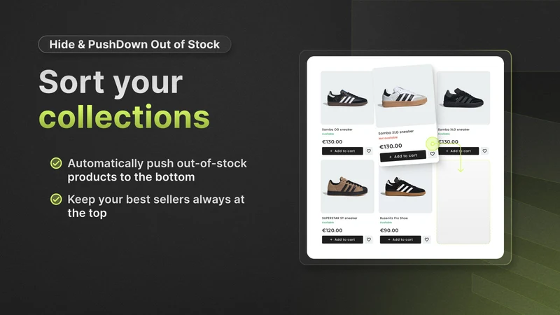 Hide & Push Down Out of Stock
