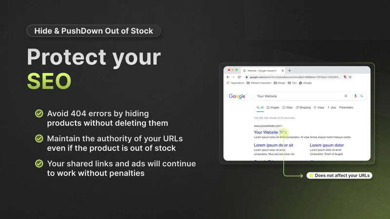 Hide & Push Down Out of Stock
