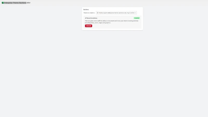 Enterprise Theme Sections