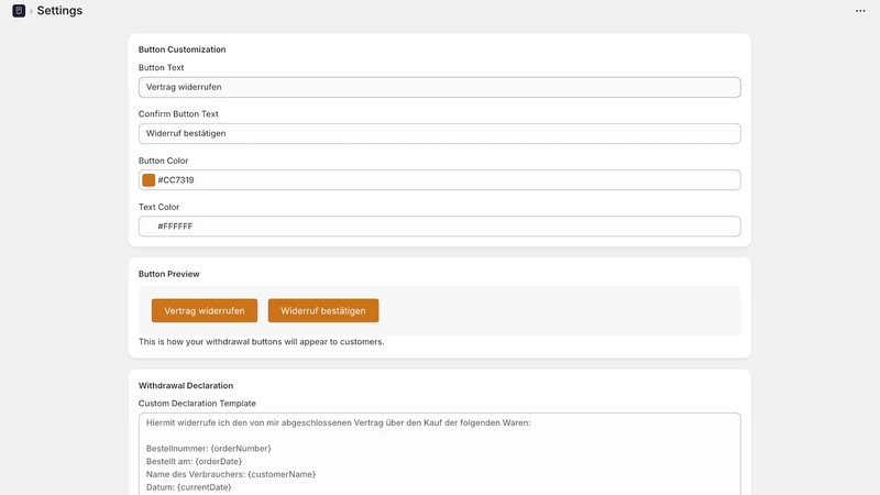 Widerruf Button: EU Compliance