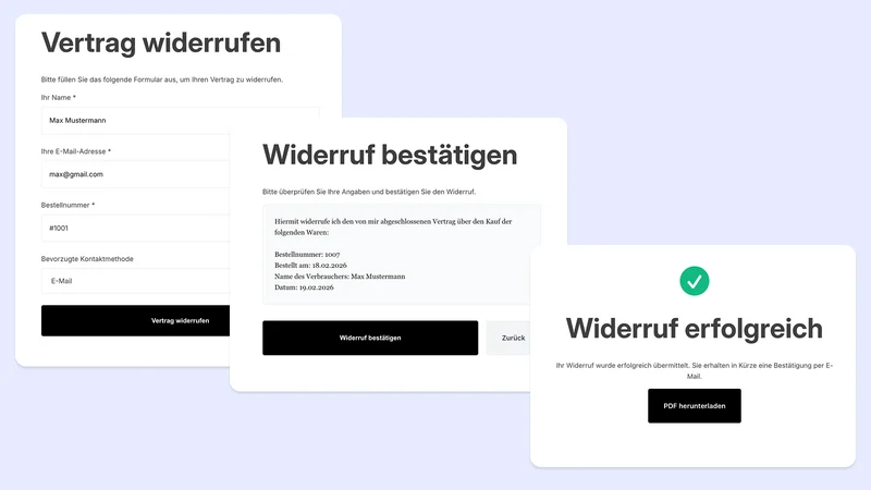 Widerruf Button: EU Compliance