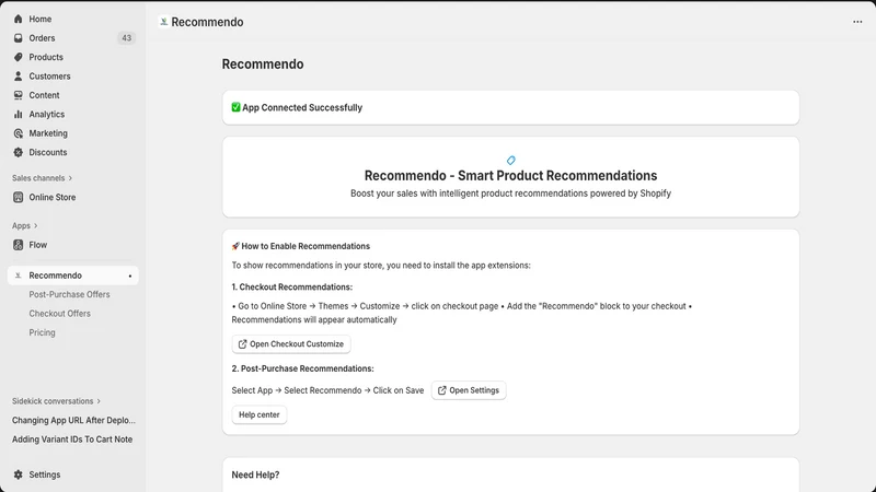 Recommendo: Offers