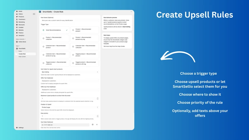 SmartSellio — Upsell & AOV