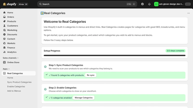 Real Categories