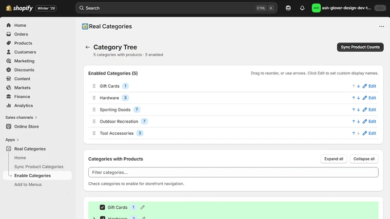 Real Categories