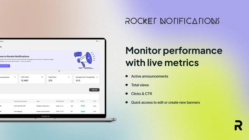 Rocket Announcement Bar