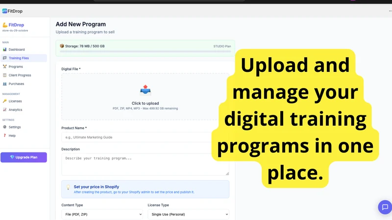 FitDrop ‑ Digital Coaching