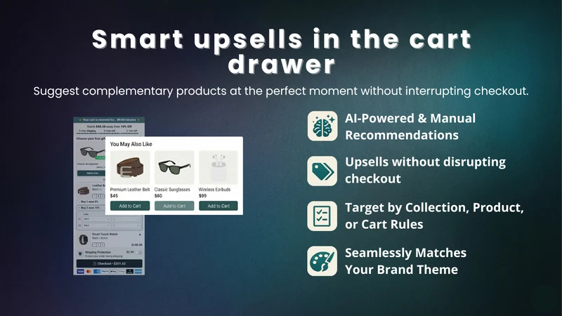 Drawerly ‑ Cart Upsells & Gift