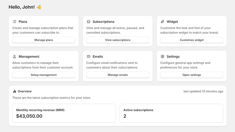 SMART Subscriptions App