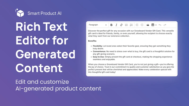 BB AI Product Description