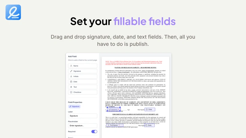 esigned: waivers & signatures