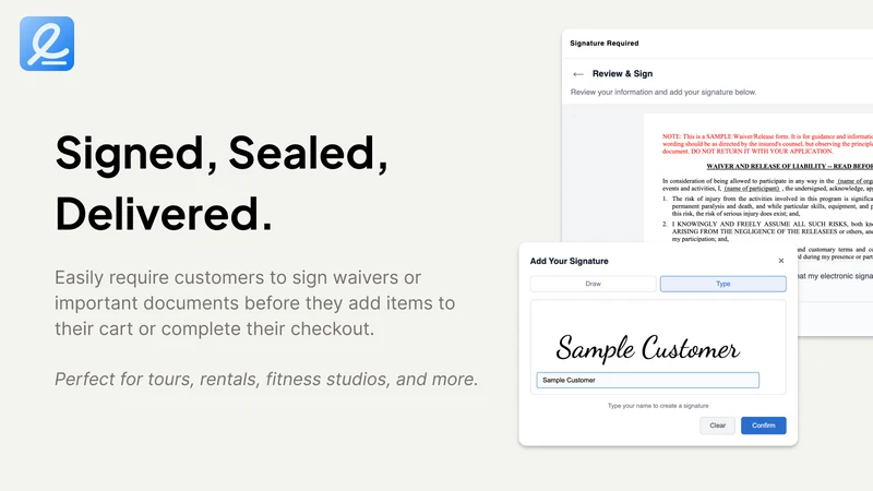 esigned: waivers & signatures