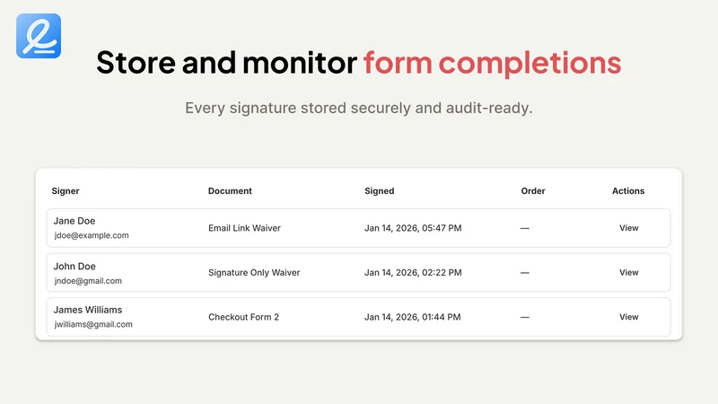 esigned: waivers & signatures