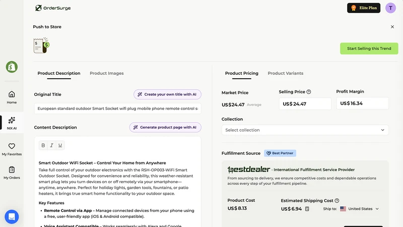 Ordersurge: AI Dropshipping