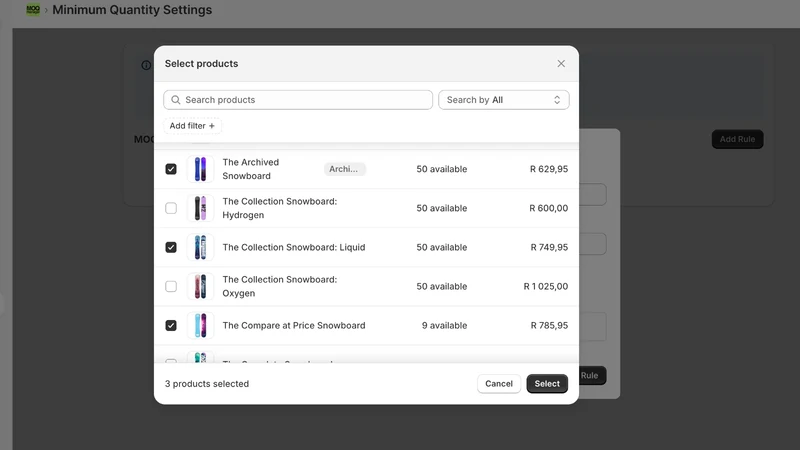 MOQ Manager and Order Limits