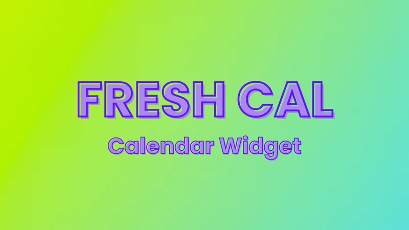 Fresh Cal ‑ Event Calendar