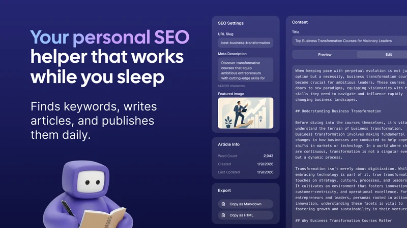 Soro ‑ SEO Autopilot & Content