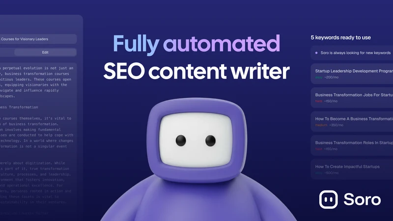 Soro ‑ SEO Autopilot & Content