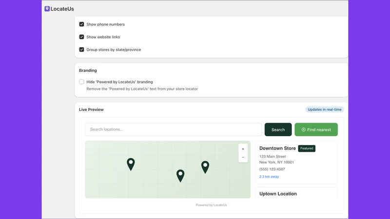 LocateUs ‑ Store Locator Map