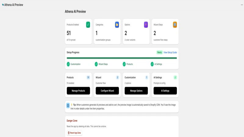 Athena AI Custom Products
