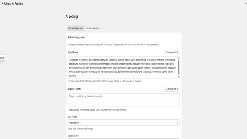 Athena AI Custom Products