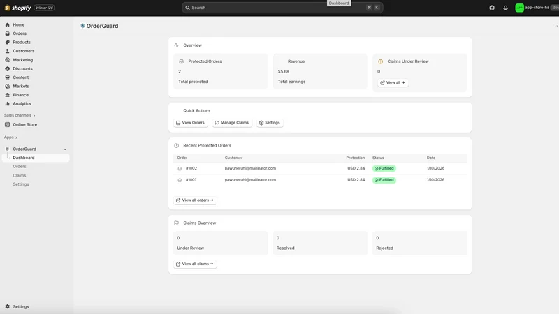 OrderGuard – Protect & Claims