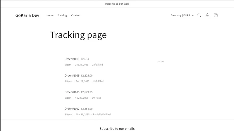 Karla: Upsell & Tracking